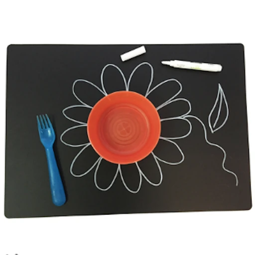 CHALKBOARD LARGE PLAIN PLACEMAT SET OF 4 - Image 2