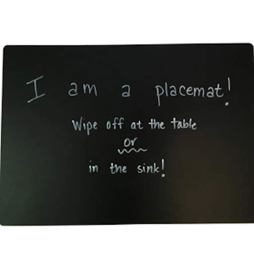 CHALKBOARD LARGE PLAIN PLACEMAT SET OF 4